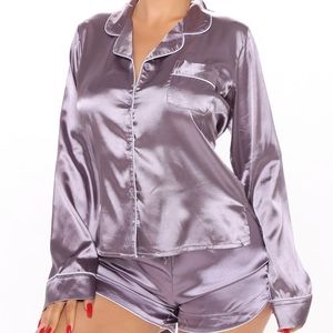 Fashion Nova Satin PJ Set